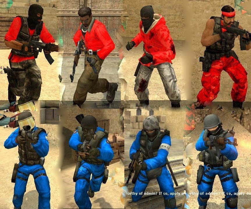 Blue vs Red Skin Pack